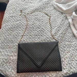 Nine West Black Studded Chain Strap Clutch